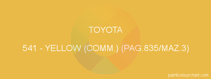 Toyota paint 541 Yellow (comm.) (pag.835/maz.3)