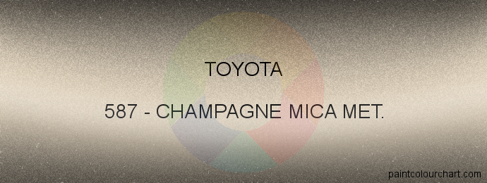 Toyota paint 587 Champagne Mica Met.