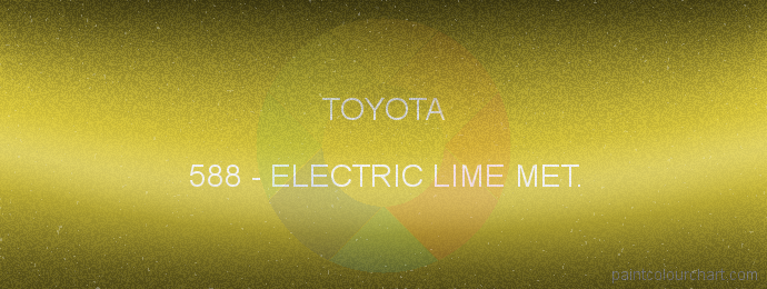 Toyota paint 588 Electric Lime Met.