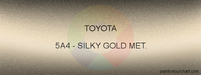 Toyota paint 5A4 Silky Gold Met.