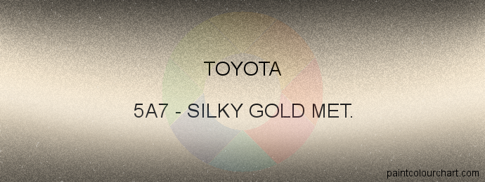 Toyota paint 5A7 Silky Gold Met.