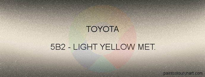 Toyota paint 5B2 Light Yellow Met.