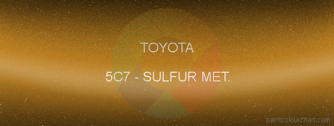 Toyota paint 5C7 Sulfur Met.