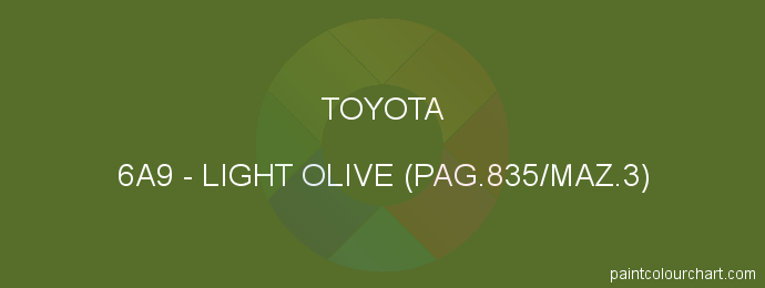Toyota paint 6A9 Light Olive (pag.835/maz.3)