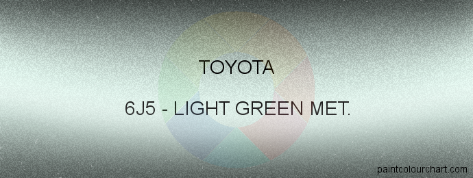 Toyota paint 6J5 Light Green Met.