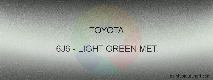 Toyota paint 6J6 Light Green Met.