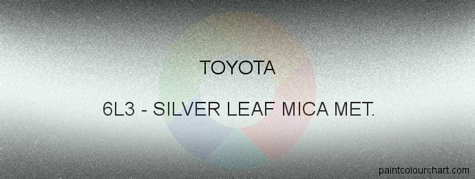 Toyota paint 6L3 Silver Leaf Mica Met.