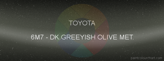 Toyota paint 6M7 Dk.greeyish Olive Met.