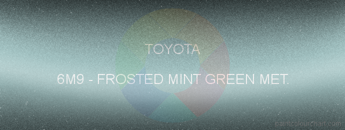 Toyota paint 6M9 Frosted Mint Green Met.