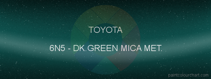 Toyota paint 6N5 Dk.green Mica Met.