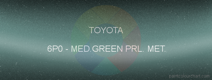 Toyota paint 6P0 Med.green Prl. Met.