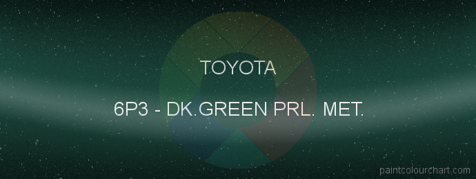 Toyota paint 6P3 Dk.green Prl. Met.