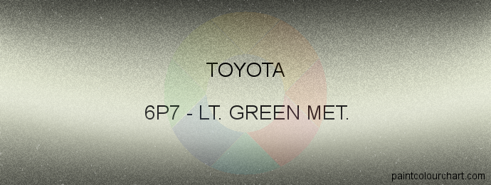 Toyota paint 6P7 Lt. Green Met.