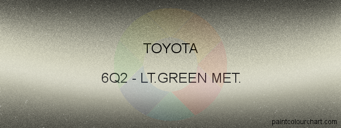 Toyota paint 6Q2 Lt.green Met.