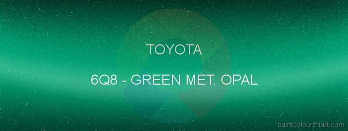 Toyota paint 6Q8 Green Met. Opal