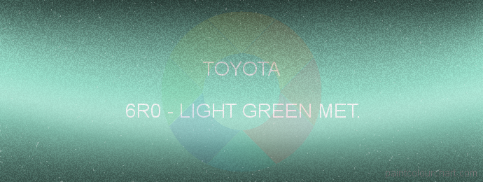 Toyota paint 6R0 Light Green Met.