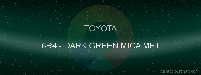 Toyota paint 6R4 Dark Green Mica Met.