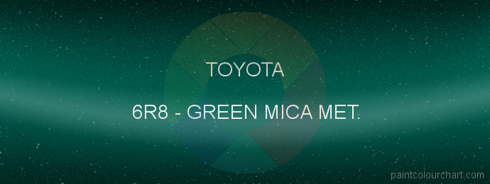 Toyota paint 6R8 Green Mica Met.