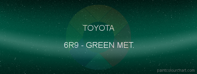 Toyota paint 6R9 Green Met.