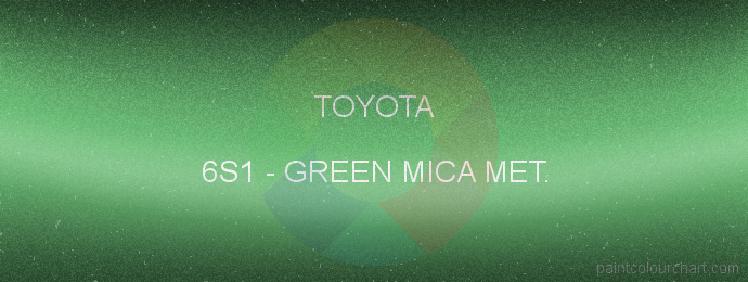 Toyota paint 6S1 Green Mica Met.