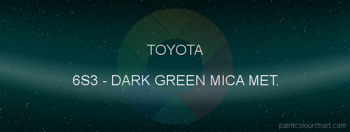 Toyota paint 6S3 Dark Green Mica Met.