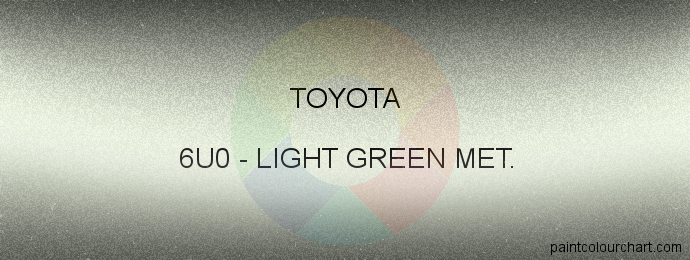 Toyota paint 6U0 Light Green Met.