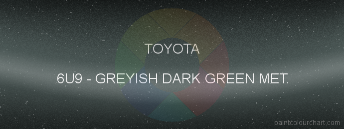 Toyota paint 6U9 Greyish Dark Green Met.
