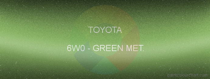 Toyota paint 6W0 Green Met.