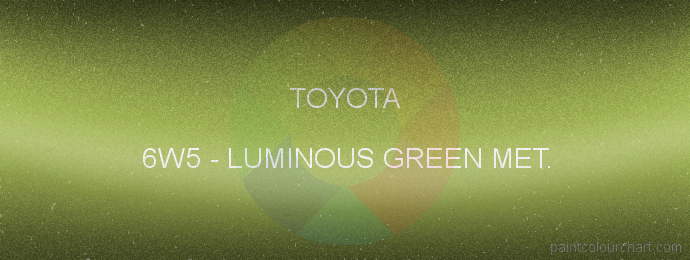 Toyota paint 6W5 Luminous Green Met.