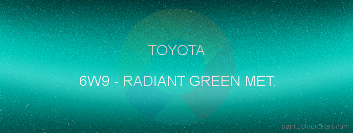 Toyota paint 6W9 Radiant Green Met.