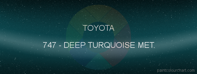 Toyota paint 747 Deep Turquoise Met.