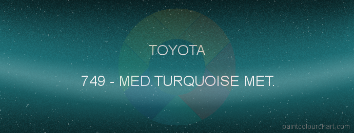 Toyota paint 749 Med.turquoise Met.