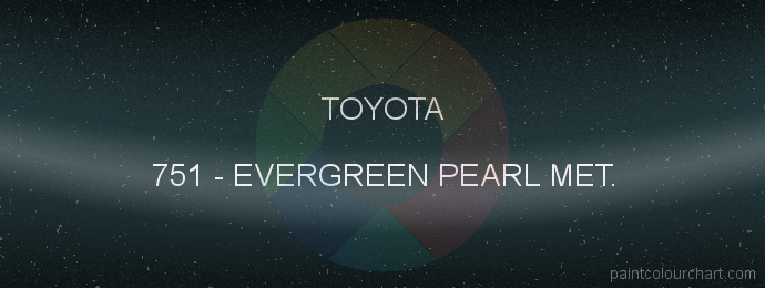 Toyota paint 751 Evergreen Pearl Met.