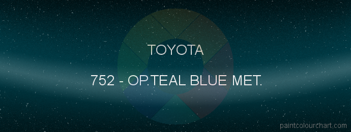 Toyota paint 752 Op.teal Blue Met.