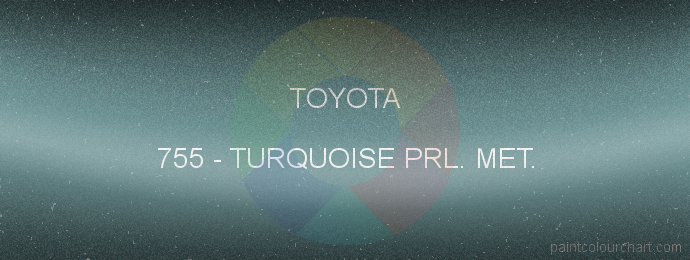 Toyota paint 755 Turquoise Prl. Met.