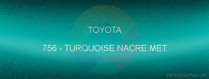 Toyota paint 756 Turquoise Nacre Met.