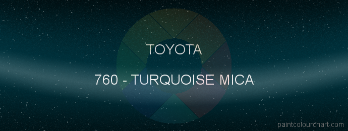 Toyota paint 760 Turquoise Mica