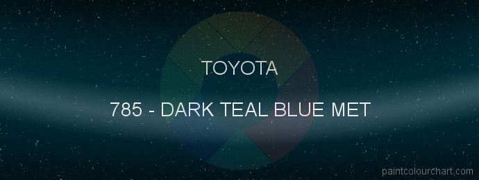 Toyota paint 785 Dark Teal Blue Met