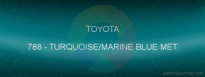 Toyota paint 788 Turquoise/marine Blue Met.
