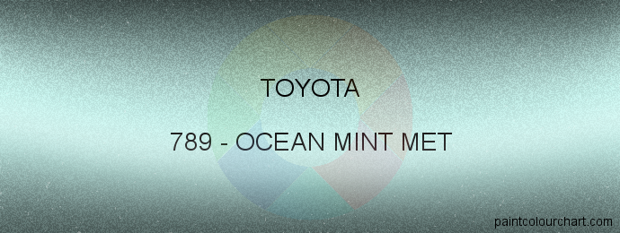 Toyota paint 789 Ocean Mint Met