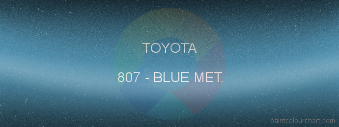 Toyota paint 807 Blue Met.