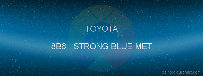 Toyota paint 8B6 Strong Blue Met.