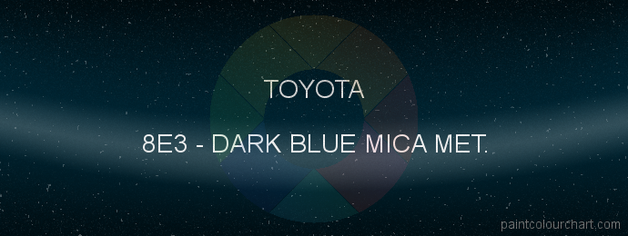 Toyota paint 8E3 Dark Blue Mica Met.