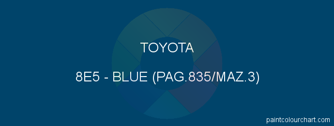 Toyota paint 8E5 Blue (pag.835/maz.3)