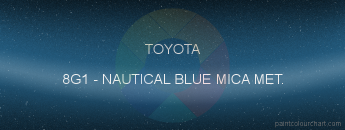 Toyota paint 8G1 Nautical Blue Mica Met.