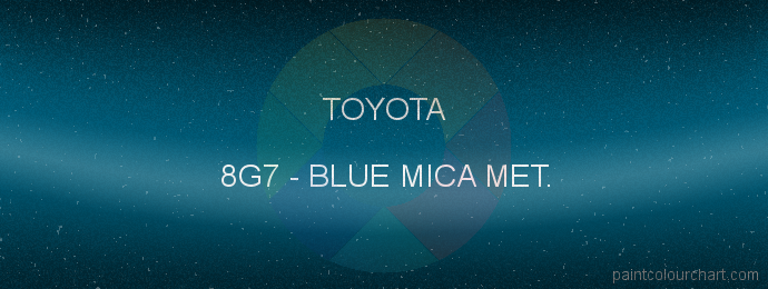 Toyota paint 8G7 Blue Mica Met.