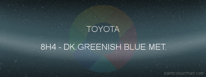 Toyota paint 8H4 Dk.greenish Blue Met.