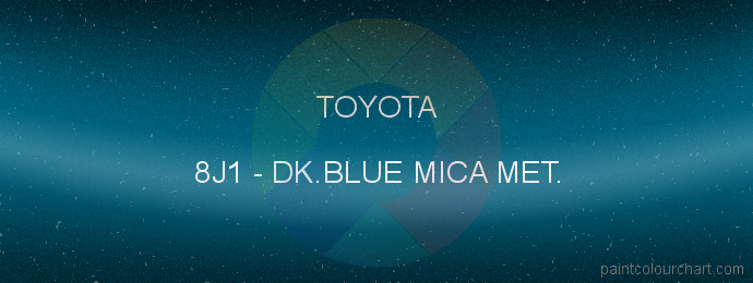 Toyota paint 8J1 Dk.blue Mica Met.