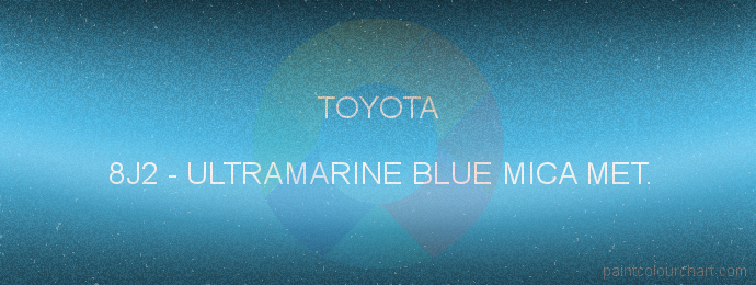 Toyota paint 8J2 Ultramarine Blue Mica Met.