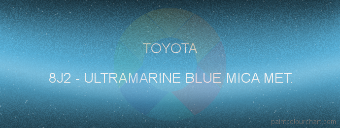 Toyota paint 8J2 Ultramarine Blue Mica Met.